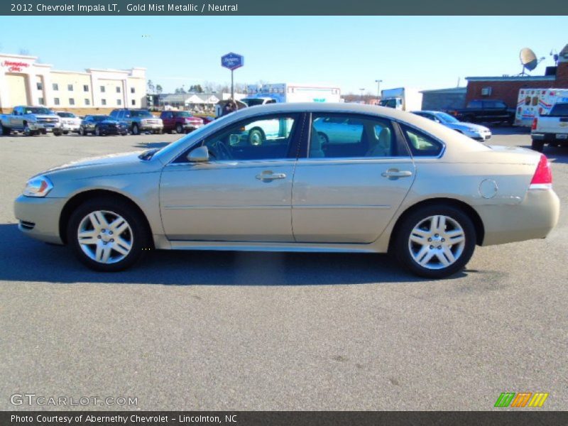 Gold Mist Metallic / Neutral 2012 Chevrolet Impala LT