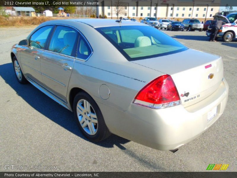 Gold Mist Metallic / Neutral 2012 Chevrolet Impala LT