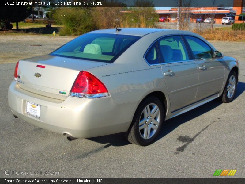 Gold Mist Metallic / Neutral 2012 Chevrolet Impala LT