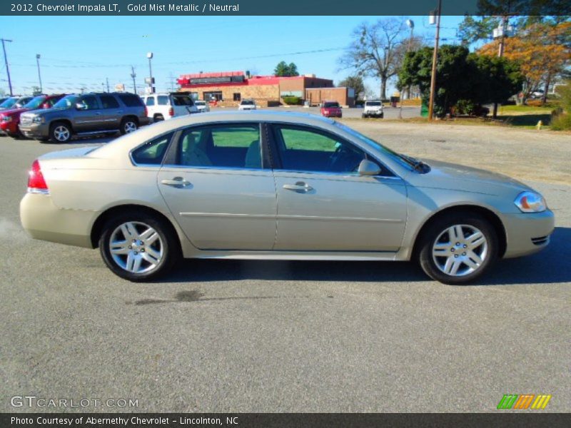 Gold Mist Metallic / Neutral 2012 Chevrolet Impala LT