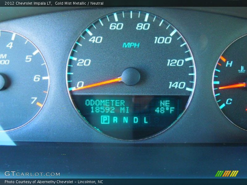 Gold Mist Metallic / Neutral 2012 Chevrolet Impala LT