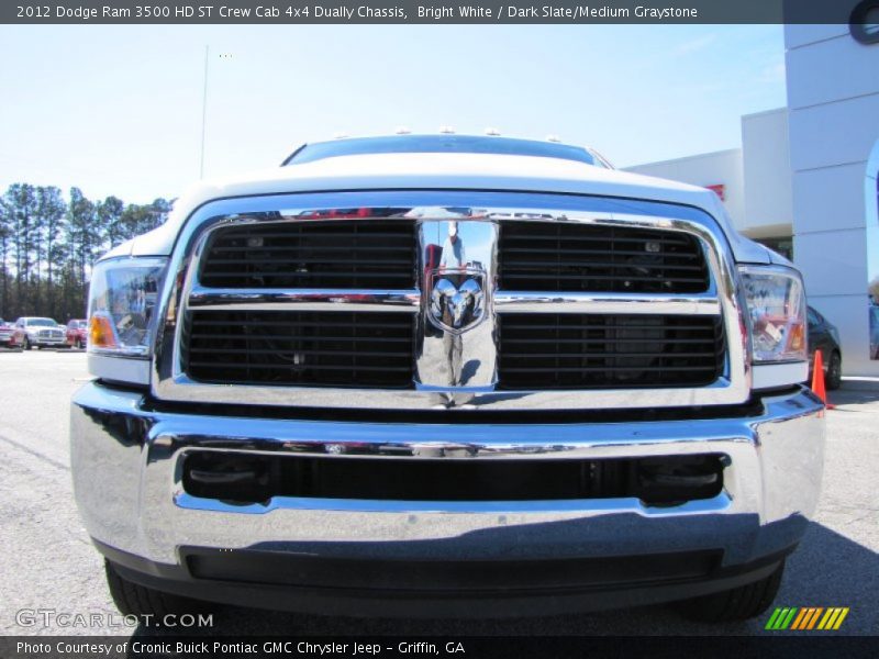 Bright White / Dark Slate/Medium Graystone 2012 Dodge Ram 3500 HD ST Crew Cab 4x4 Dually Chassis