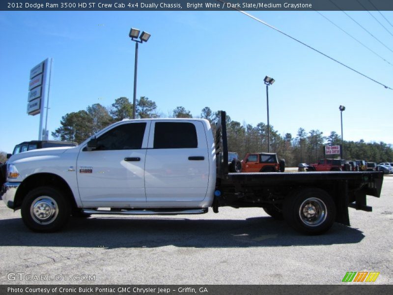 Bright White / Dark Slate/Medium Graystone 2012 Dodge Ram 3500 HD ST Crew Cab 4x4 Dually Chassis