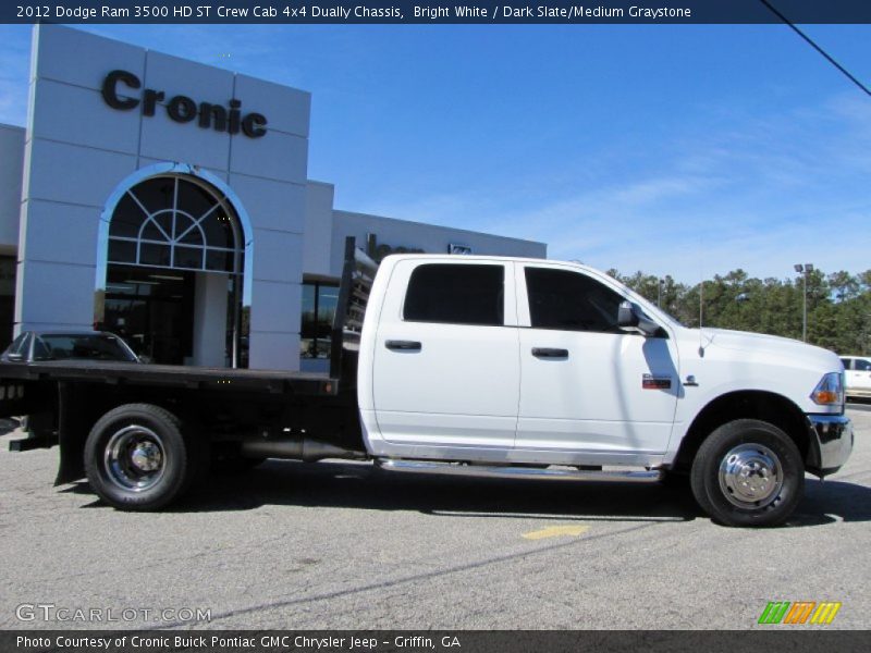Bright White / Dark Slate/Medium Graystone 2012 Dodge Ram 3500 HD ST Crew Cab 4x4 Dually Chassis