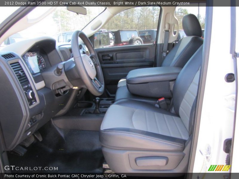 Bright White / Dark Slate/Medium Graystone 2012 Dodge Ram 3500 HD ST Crew Cab 4x4 Dually Chassis