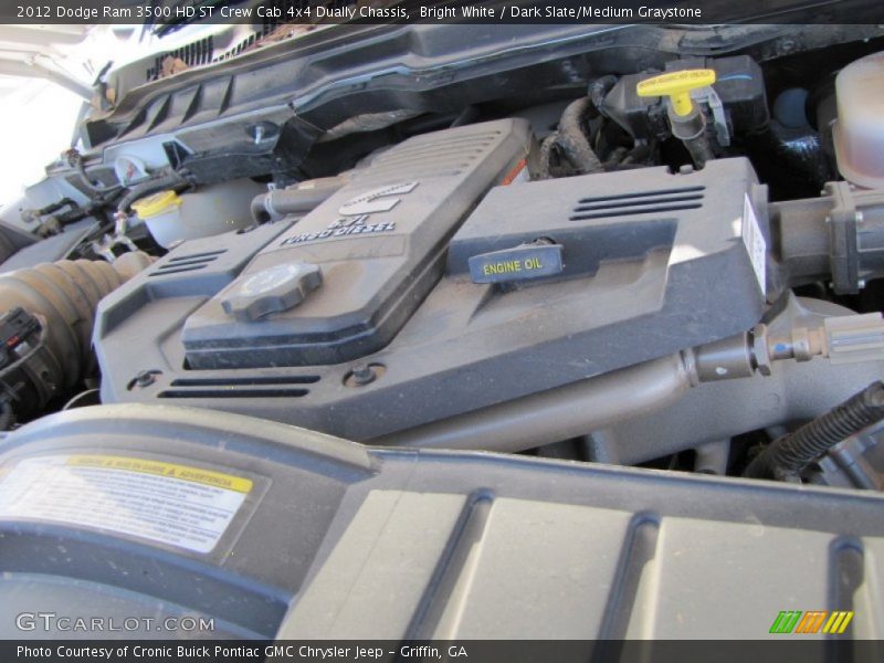 Bright White / Dark Slate/Medium Graystone 2012 Dodge Ram 3500 HD ST Crew Cab 4x4 Dually Chassis