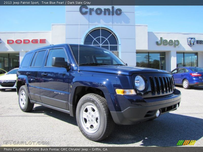 True Blue Pearl / Dark Slate Gray 2013 Jeep Patriot Sport