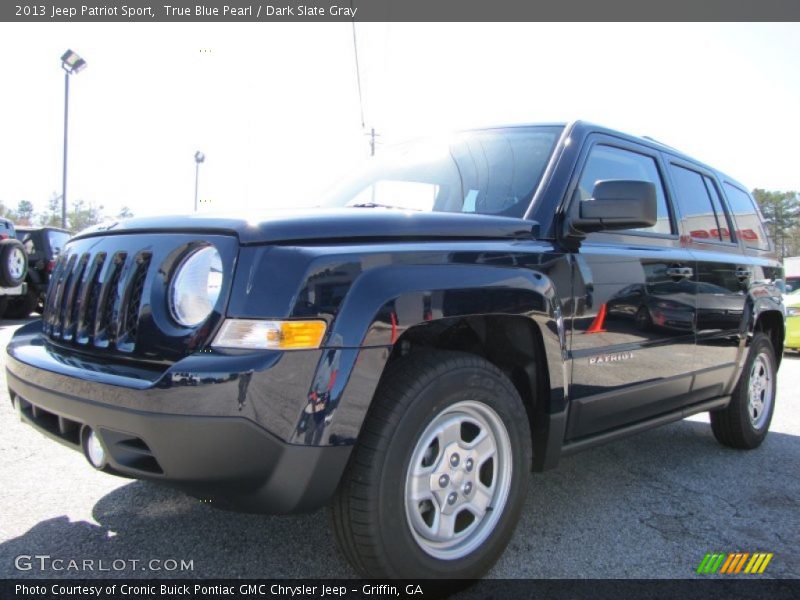 True Blue Pearl / Dark Slate Gray 2013 Jeep Patriot Sport