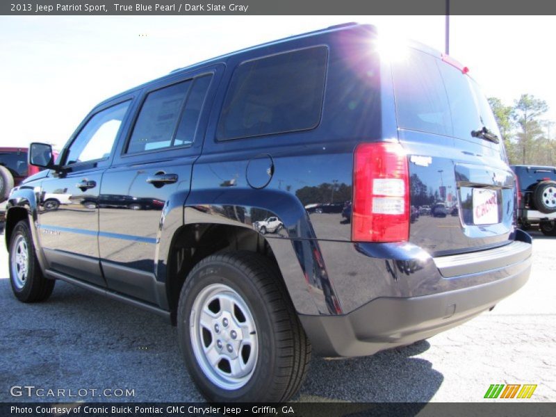 True Blue Pearl / Dark Slate Gray 2013 Jeep Patriot Sport