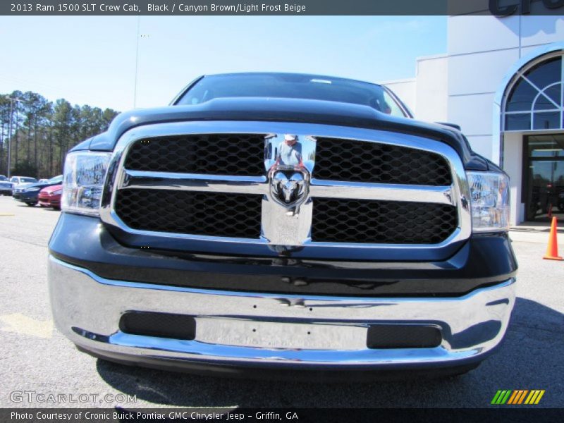 Black / Canyon Brown/Light Frost Beige 2013 Ram 1500 SLT Crew Cab