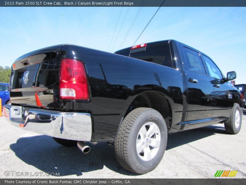 Black / Canyon Brown/Light Frost Beige 2013 Ram 1500 SLT Crew Cab