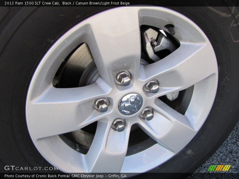 Black / Canyon Brown/Light Frost Beige 2013 Ram 1500 SLT Crew Cab