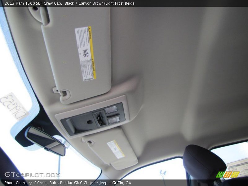 Black / Canyon Brown/Light Frost Beige 2013 Ram 1500 SLT Crew Cab