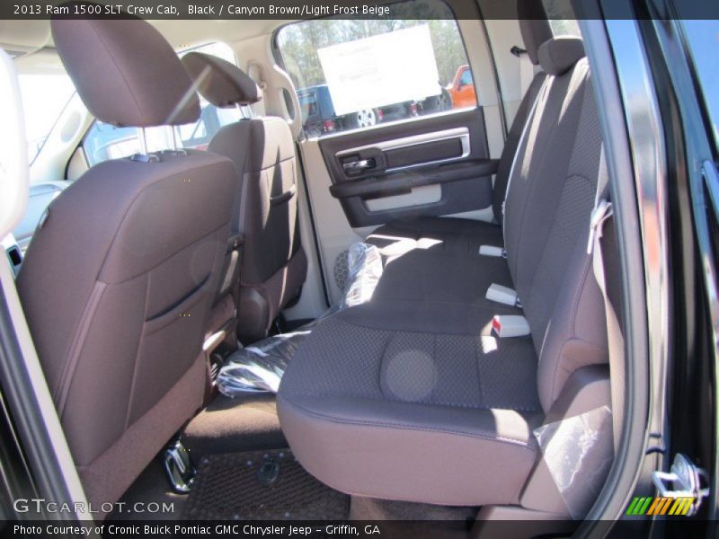 Black / Canyon Brown/Light Frost Beige 2013 Ram 1500 SLT Crew Cab
