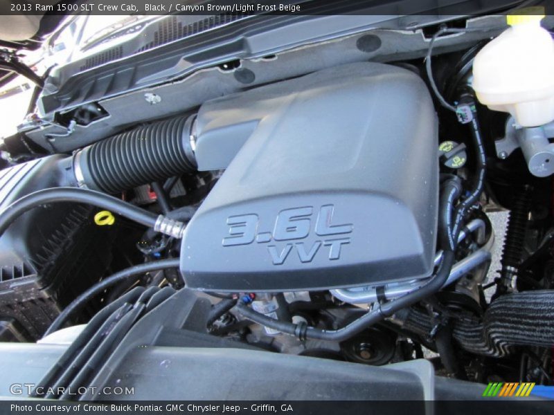 Black / Canyon Brown/Light Frost Beige 2013 Ram 1500 SLT Crew Cab