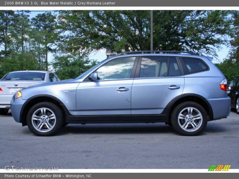 Blue Water Metallic / Grey Montana Leather 2006 BMW X3 3.0i