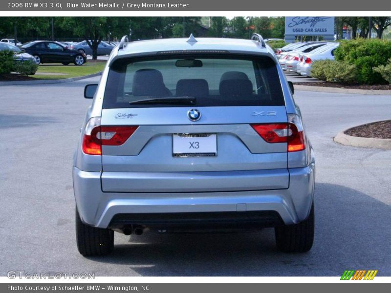 Blue Water Metallic / Grey Montana Leather 2006 BMW X3 3.0i