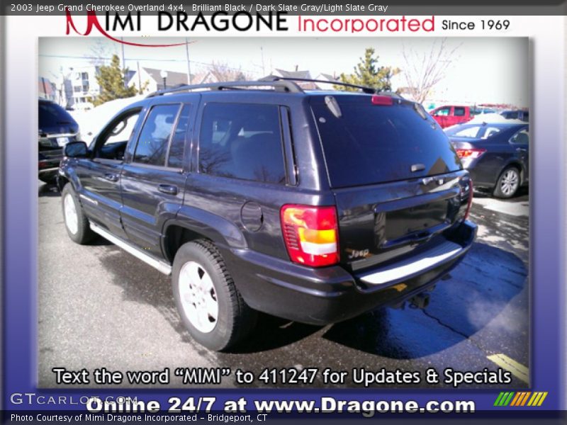 Brilliant Black / Dark Slate Gray/Light Slate Gray 2003 Jeep Grand Cherokee Overland 4x4
