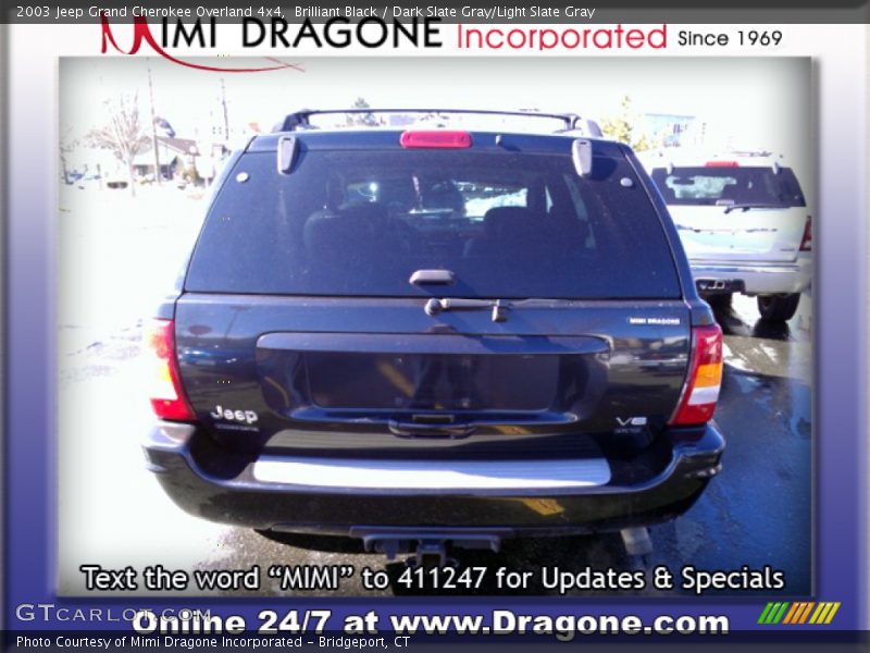 Brilliant Black / Dark Slate Gray/Light Slate Gray 2003 Jeep Grand Cherokee Overland 4x4