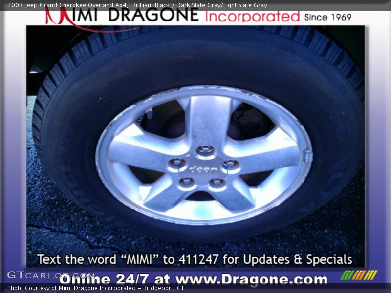 Brilliant Black / Dark Slate Gray/Light Slate Gray 2003 Jeep Grand Cherokee Overland 4x4