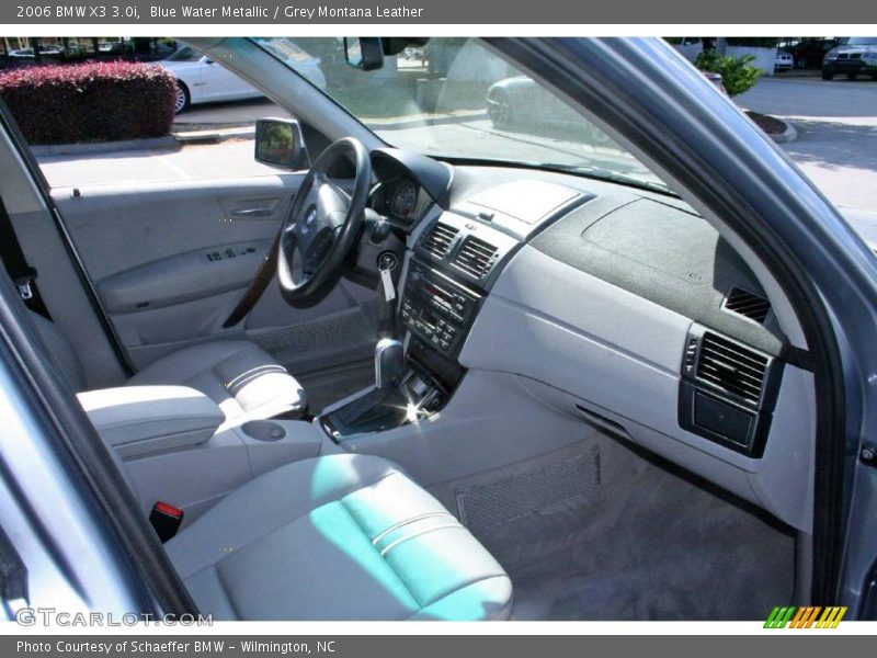 Blue Water Metallic / Grey Montana Leather 2006 BMW X3 3.0i