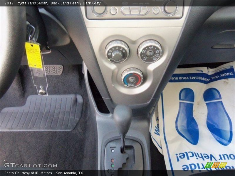 Black Sand Pearl / Dark Gray 2012 Toyota Yaris Sedan