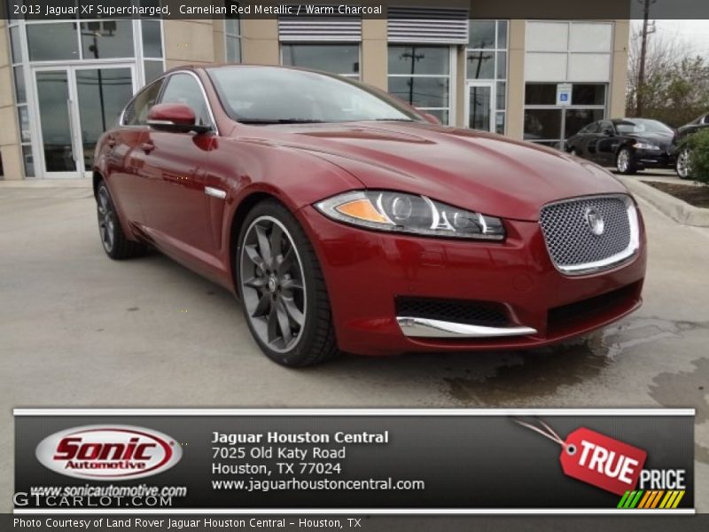 Carnelian Red Metallic / Warm Charcoal 2013 Jaguar XF Supercharged
