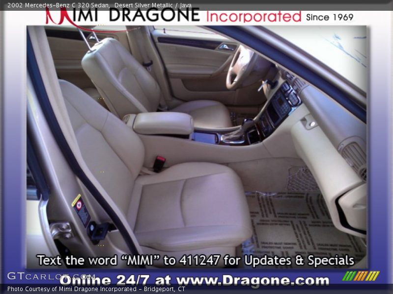 Desert Silver Metallic / Java 2002 Mercedes-Benz C 320 Sedan
