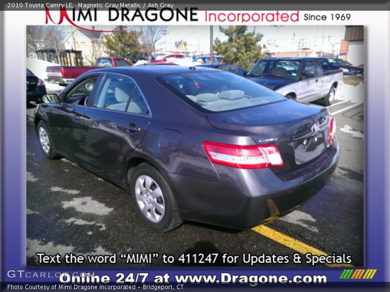 Magnetic Gray Metallic / Ash Gray 2010 Toyota Camry LE