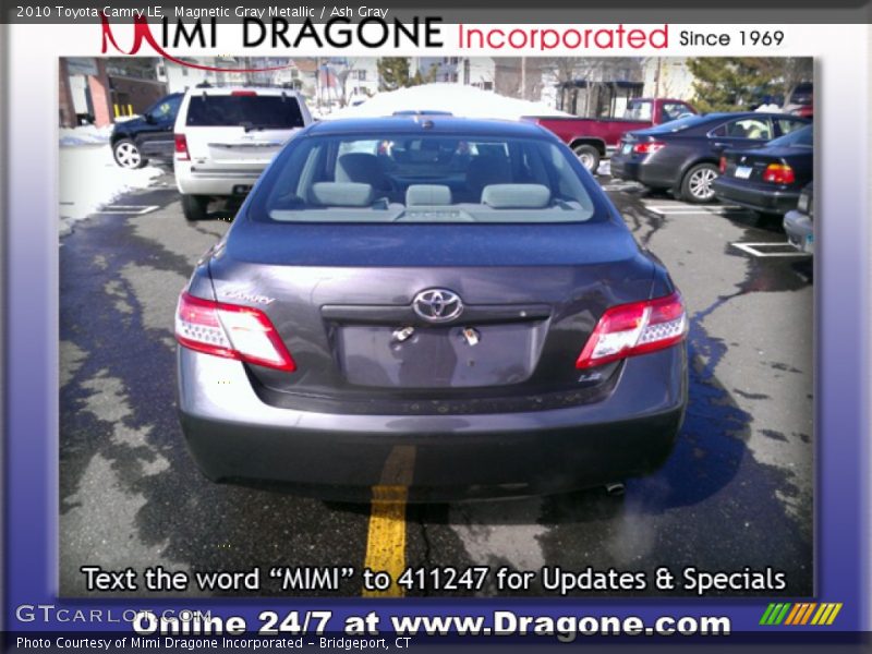 Magnetic Gray Metallic / Ash Gray 2010 Toyota Camry LE