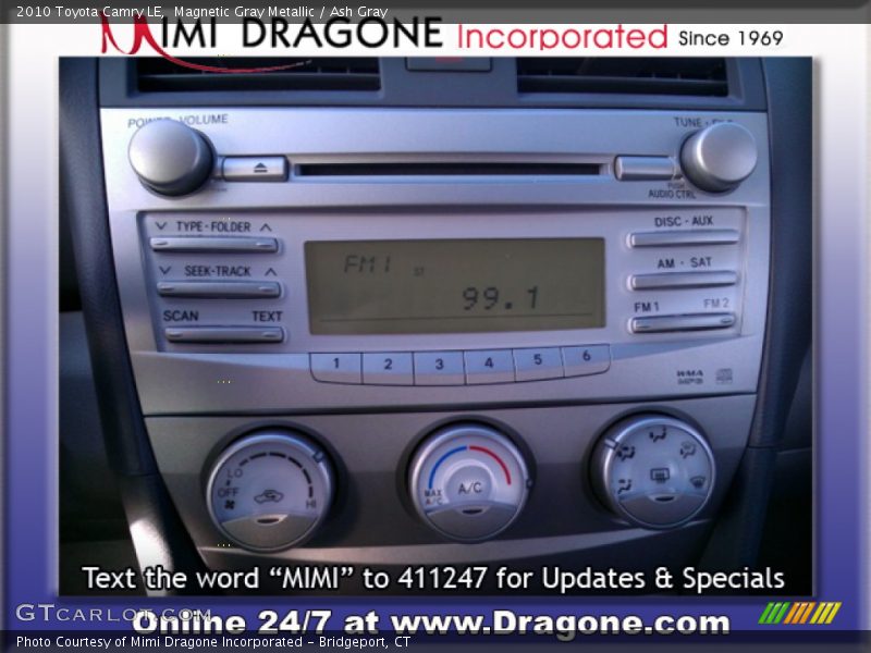 Magnetic Gray Metallic / Ash Gray 2010 Toyota Camry LE