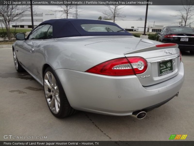 Rhodium Silver Metallic / Portfolio Navy/Poltrona Frau Leather Headlining 2013 Jaguar XK XK Convertible