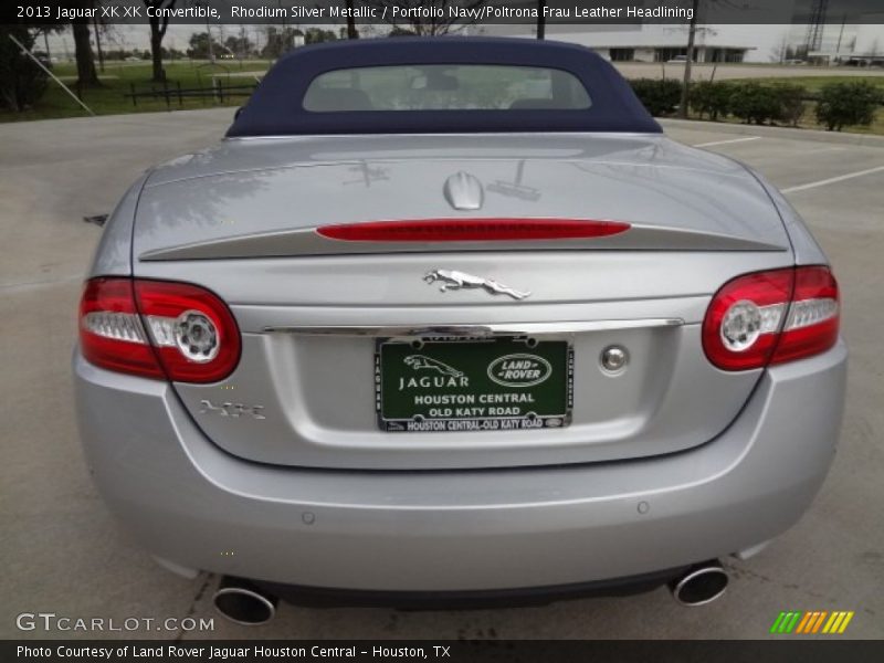 Rhodium Silver Metallic / Portfolio Navy/Poltrona Frau Leather Headlining 2013 Jaguar XK XK Convertible