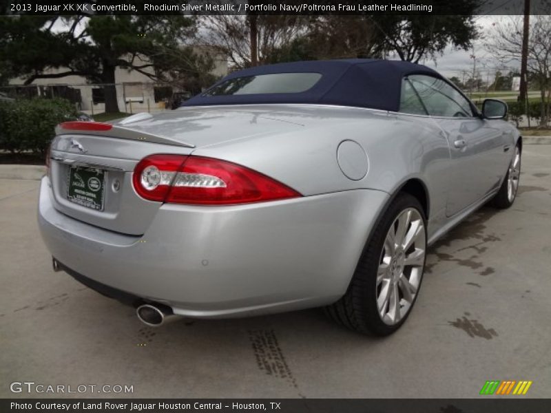 Rhodium Silver Metallic / Portfolio Navy/Poltrona Frau Leather Headlining 2013 Jaguar XK XK Convertible