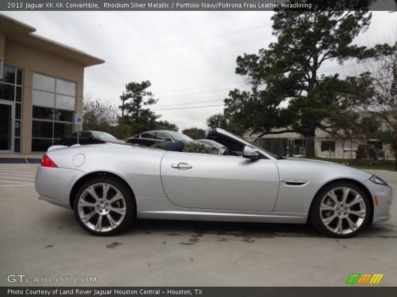 Rhodium Silver Metallic / Portfolio Navy/Poltrona Frau Leather Headlining 2013 Jaguar XK XK Convertible