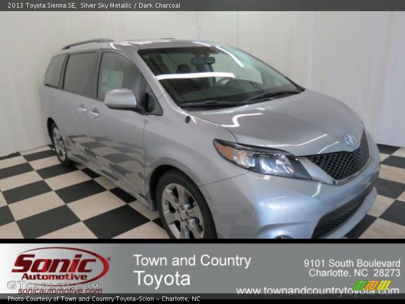 Silver Sky Metallic / Dark Charcoal 2013 Toyota Sienna SE