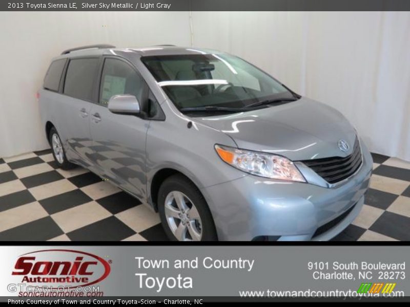 Silver Sky Metallic / Light Gray 2013 Toyota Sienna LE