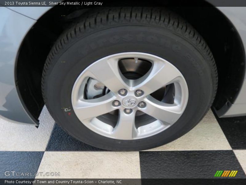Silver Sky Metallic / Light Gray 2013 Toyota Sienna LE