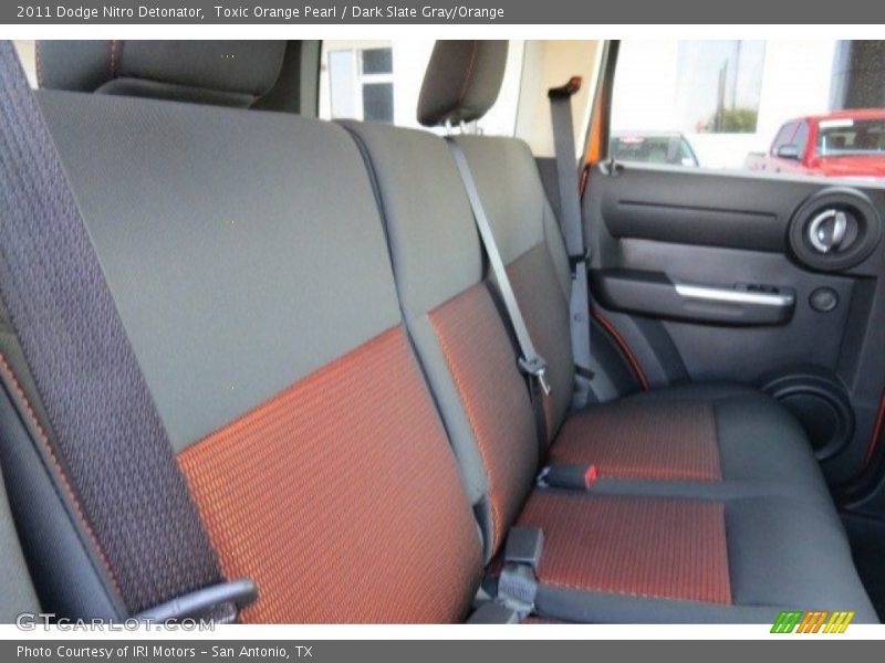 Toxic Orange Pearl / Dark Slate Gray/Orange 2011 Dodge Nitro Detonator