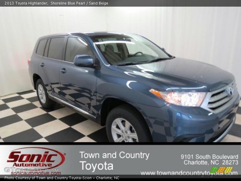 Shoreline Blue Pearl / Sand Beige 2013 Toyota Highlander