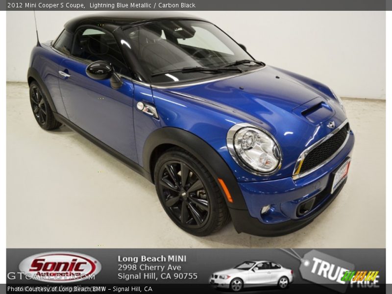 Lightning Blue Metallic / Carbon Black 2012 Mini Cooper S Coupe
