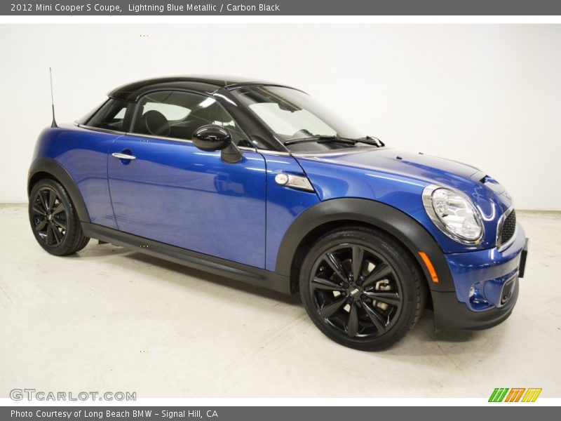 Lightning Blue Metallic / Carbon Black 2012 Mini Cooper S Coupe