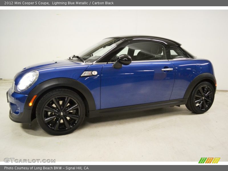 Lightning Blue Metallic / Carbon Black 2012 Mini Cooper S Coupe