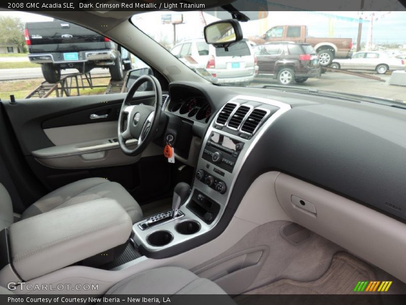 Dark Crimson Red Metallic / Light Titanium 2008 GMC Acadia SLE
