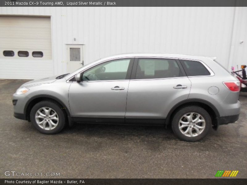 Liquid Silver Metallic / Black 2011 Mazda CX-9 Touring AWD