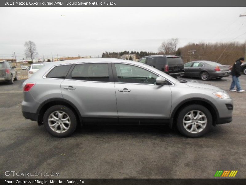 Liquid Silver Metallic / Black 2011 Mazda CX-9 Touring AWD
