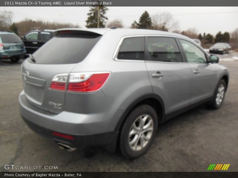 Liquid Silver Metallic / Black 2011 Mazda CX-9 Touring AWD