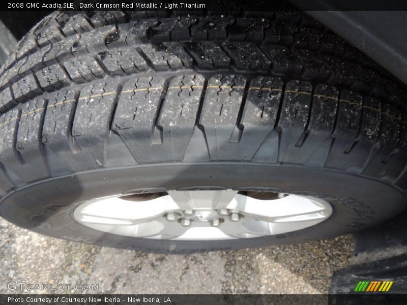 Dark Crimson Red Metallic / Light Titanium 2008 GMC Acadia SLE