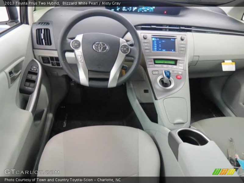 Blizzard White Pearl / Misty Gray 2013 Toyota Prius Two Hybrid