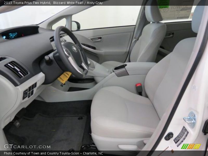 Blizzard White Pearl / Misty Gray 2013 Toyota Prius Two Hybrid